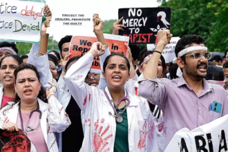 Junior doctors take out rally demanding justice for R G Kar hospital rape-murder victim